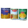 Canned yellow peaches