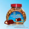 Chocolate ball with milk center