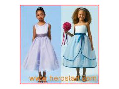 2011 New Style Tea Length Flower Girl Dress (H001)图1