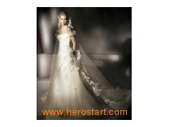 Satin&Lace Wedding Gown (021)图1