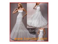 Mermaid Satin&Lace Wedding Dress (016)图1