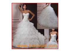Strapless Tull Wedding Dress (026)图1