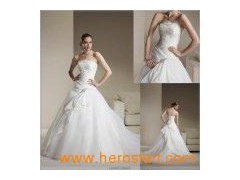 2010 New Style Top Quality Strapless Wedding Dress (01985)图1