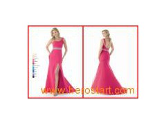 Chiffon One-Shoulder Evening Dress (073)图1