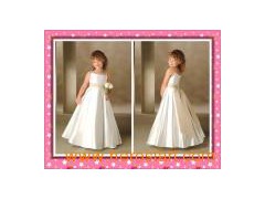 Full-Length & Satin Girl Flower Dresses (H011)图1