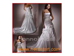 2011new Style Strapless &Trail Wedding Dress (003)图1