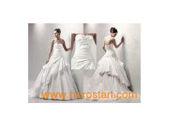 2010 New Style High Quality Strapless Wedding Dress (01161)图1