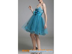 Vibrant Sweetheart Flared Short Dress图1