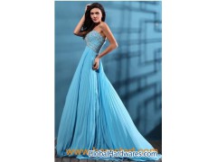 Gorgeous Floor Length Sweetheart A-line Prom Dress图1