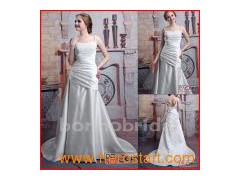 Appliqued Weeding Dress (N005)图1