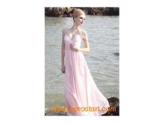 2011new Style Short Sleeves Floor Length Beaded Evening Dress (7043)图1