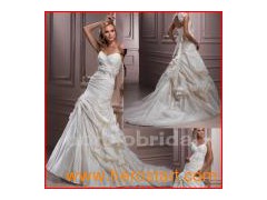 Fashion Style Strapless&Beaded Wedding Gown (007)图1
