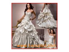 Euro Style Appliqued&Trail Wedding Gown (038)图1