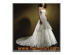 New Popular Train Wedding Dress Gown (5558)图1