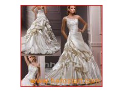 Appliqued Wedding Dress (019)图1