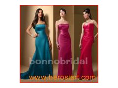 Popular Strapless Bridesmaid Dress (B011)图1