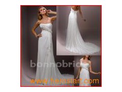 Handmade Flowers&Chiffon Wedding Gown (040)图1