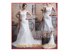 Popular Style off-Shoulder&Lace Wedding Dress (N013)图1