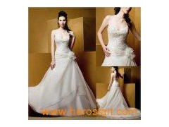 Chapel Train Wedding Dress Gown (C5082)图1