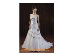 Appliqued Wedding Bridal Gown C5039图1