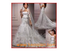 Mermaid&High Quality Lace Wedding Gown (041)图1