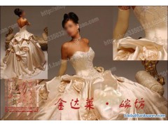 Bridal Gowns with high-quality French Taffeta, Organza图1
