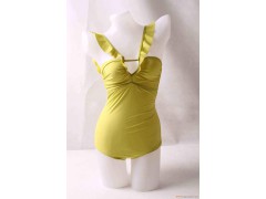 Shoulder Straps Design Unicolor Swimwear图1