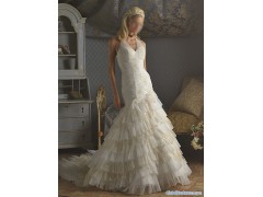 Sell High-quality Embroidery Gown, Silk Dress with Thick Satin, I图1