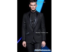 Dark blue elegant men's tuxedo图1