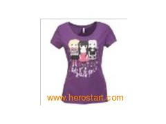 Ladies Fashion T-shirt/ Tee with printing图1