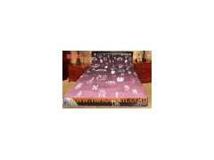 printed satin four pieces bedding set beddings for summer图1
