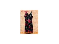 wholeslae printed Satin Chemise shoulder-straps图1