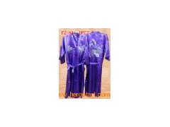 Embroidered Satin Pajama, Silk Evening Dress, factory wholesale图1
