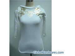 bronzing print T-shirt图1