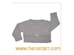 Baby′s Cotton Sweater, Knitted Cardigan, Long Sleeve (Sfy-A066)图1