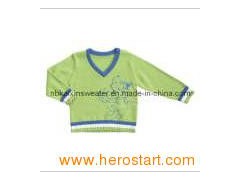 Infant Boy′s V-Neck Pullover Sweater (KX-B57)图1