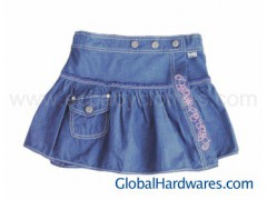 Girls' chambray mini skirt图1