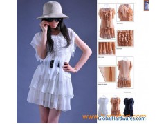 Silk Lady Ruffle Dress (A88111)图1