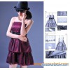 Straps Ladies Silk Dress (A88119)