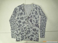 Ladies knitted cardigan with printing图1