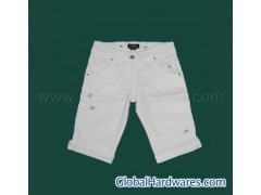 Childrens' white denim shorts图1