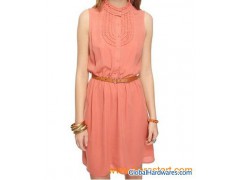 ruffle bib dress图1