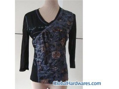 print jersey blouse图1