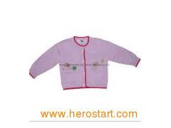 Girl′s Lovely Cotton Cardigan Sweater (KX-CG27)图1