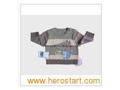 Baby′s Embroidery Guinea Pullover Sweater in Strope (KX-B50)图1