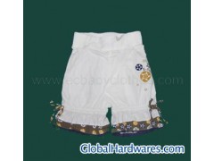 Girls' crochet lace poplin shorts图1