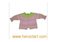 Baby′s Cotton Sweater, Knitted Cardigan, Long Sleeve (SFY-A042)图1