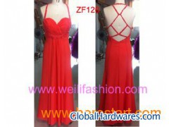 Long Applique Beading Chiffon Evening Dresses图1