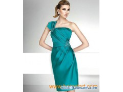 Charming Satin One Shoulder Bridesmaid Dresses (SH-431)图1
