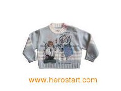 Infant′s Embroidery Printing Pullover Sweater (KX-B56)图1
